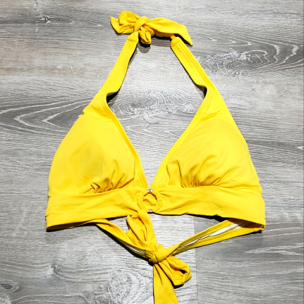 Michael Kors Bikini Top Yellow Gold